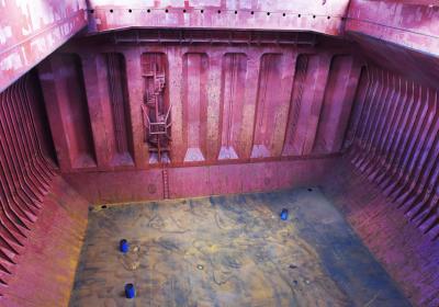Bulk Carrier — Cargo Holds Cleaning at Anchorage — project photo